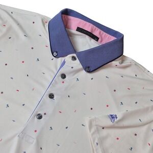 Greyson Men's XL Short Sleeve Polo Golf Shirt Micro Print Performance